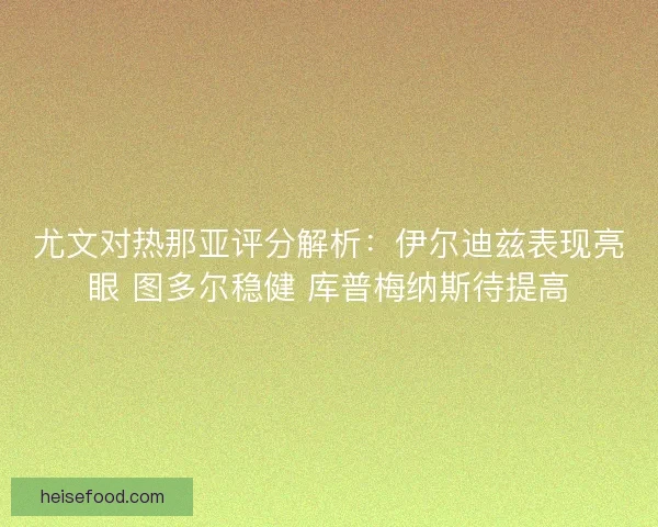 尤文对热那亚评分解析：伊尔迪兹表现亮眼 图多尔稳健 库普梅纳斯待提高